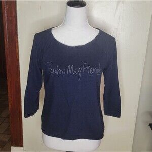 BCBGENERATION Black 3/4 sleeve Shirt Size XS Pardon My French